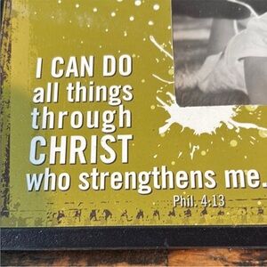 Soccer Theme 8X10 Wooden Photo Frame with
4X6 Window NWT Includes Box